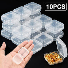 Plastic Transparent Mini Box Square Container for Storage Jewelry Earrings
