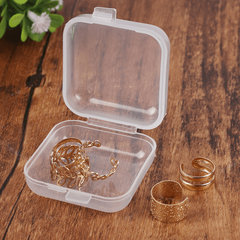 Plastic Transparent Mini Box Square Container for Storage Jewelry Earrings