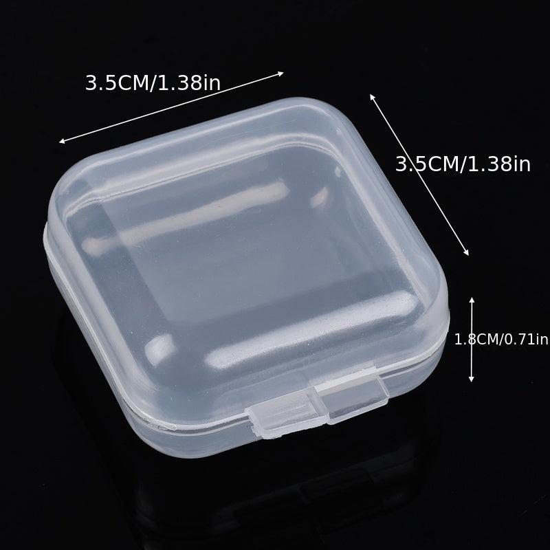 Plastic Transparent Mini Box Square Container for Storage Jewelry Earrings