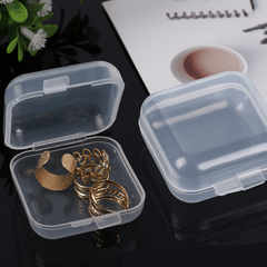 Plastic Transparent Mini Box Square Container for Storage Jewelry Earrings
