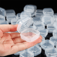 Plastic Transparent Mini Box Square Container for Storage Jewelry Earrings