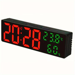 9 Inch Acrylic Digital Wall Clock with Temperature and Humidity Display
