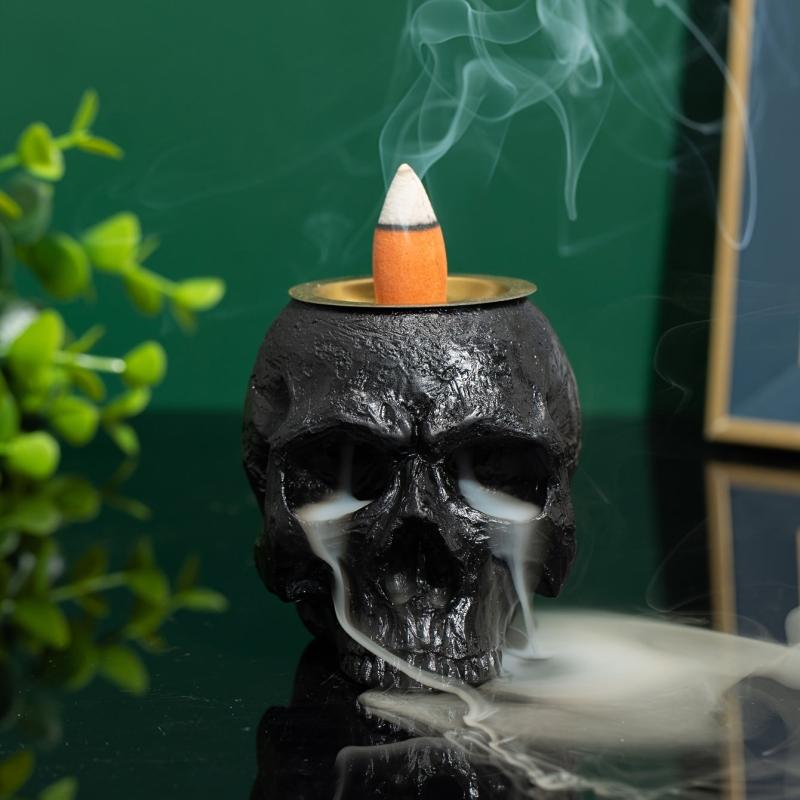Stylish Skull Candle Holder Resin Candlestick Home Decor Gift Giving