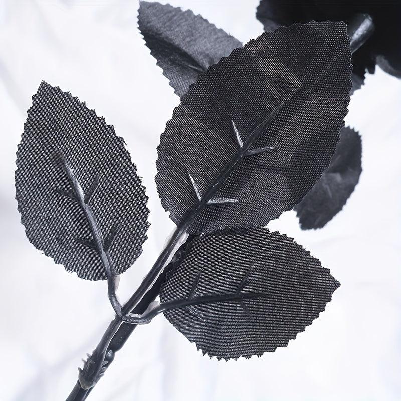 10pcs Gothic Rose Flower Bouquet Silk Simulation for Halloween