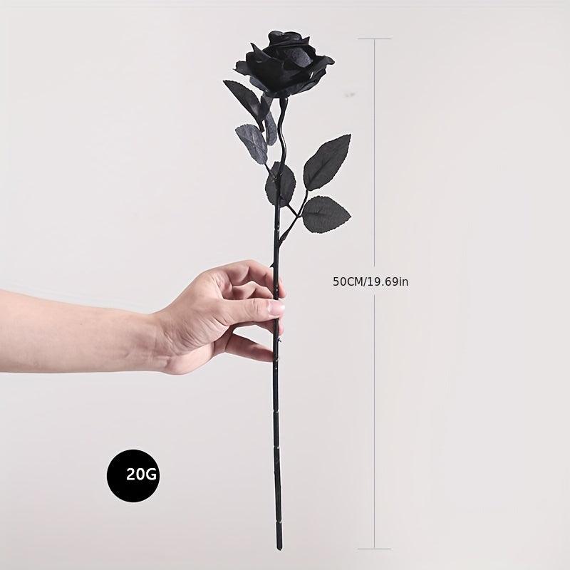 10pcs Gothic Rose Flower Bouquet Silk Simulation for Halloween