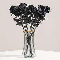 10pcs Gothic Rose Flower Bouquet Silk Simulation for Halloween