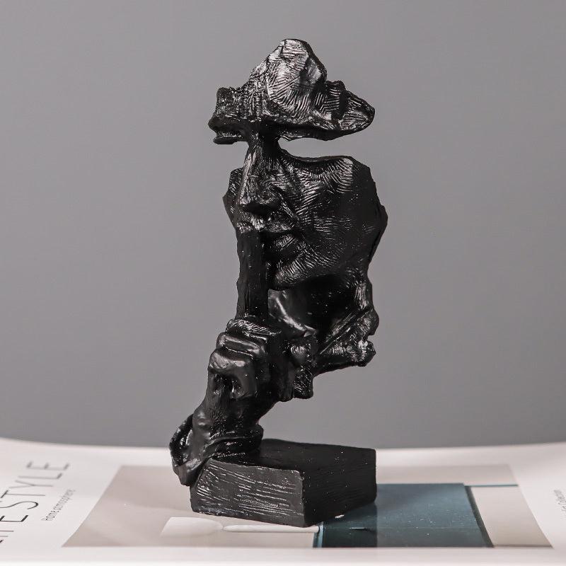 Vintage Thinker Face Resin Ornaments Art Figurines Living Room