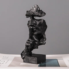 Vintage Thinker Face Resin Ornaments Art Figurines Living Room