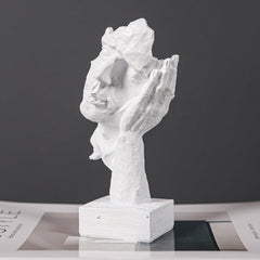 Vintage Thinker Face Resin Ornaments Art Figurines Living Room