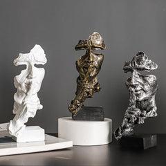 Vintage Thinker Face Resin Ornaments Art Figurines Living Room