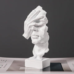 Vintage Thinker Face Resin Ornaments Art Figurines Living Room