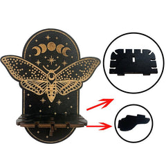 Wooden Animal Wall Candle Holders Indoor Crystal Display Shelf