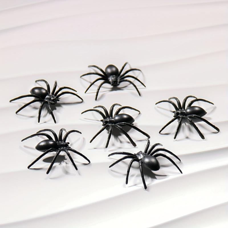 6Pcs Halloween Spider Insect Model Cosplay Prank Funny Toys