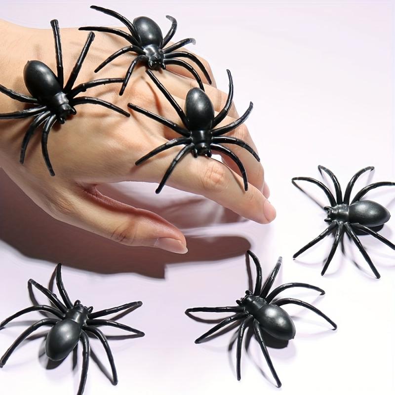 6Pcs Halloween Spider Insect Model Cosplay Prank Funny Toys