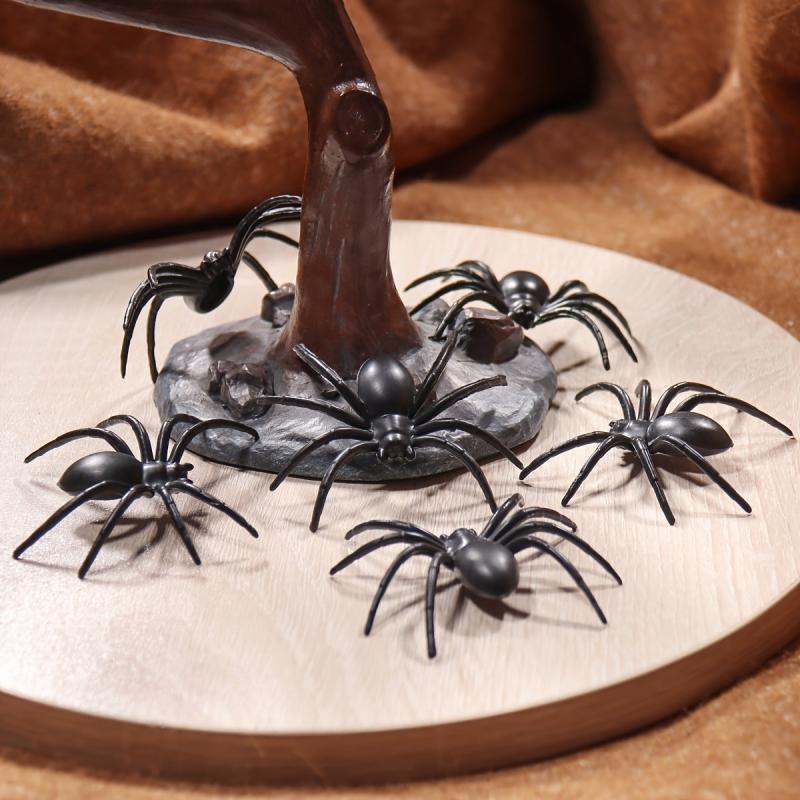 6Pcs Halloween Spider Insect Model Cosplay Prank Funny Toys