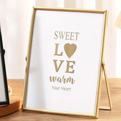 Modern Metal Glass Photo Frame Pendulum Home Decoration