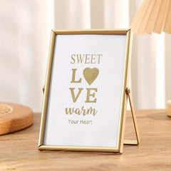 Modern Metal Glass Photo Frame Pendulum Home Decoration