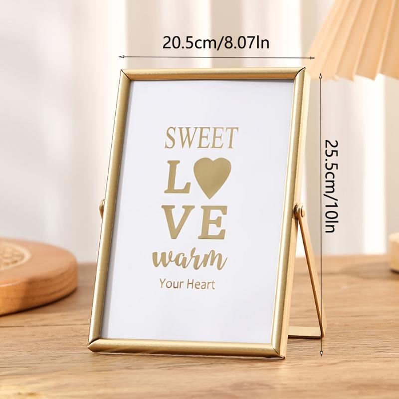 Modern Metal Glass Photo Frame Pendulum Home Decoration