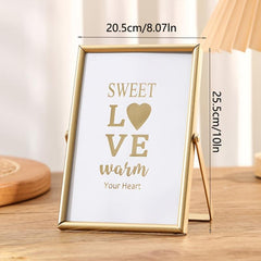 Modern Metal Glass Photo Frame Pendulum Home Decoration