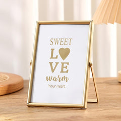 Modern Metal Glass Photo Frame Pendulum Home Decoration