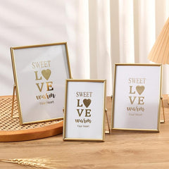 Modern Metal Glass Photo Frame Pendulum Home Decoration