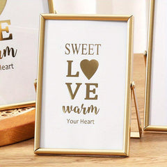 Modern Metal Glass Photo Frame Pendulum Home Decoration