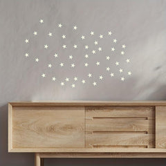 50pcs Glow In The Dark Stars Wall Stickers Realistic 3D DIY Star Decor