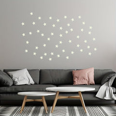 50pcs Glow In The Dark Stars Wall Stickers Realistic 3D DIY Star Decor