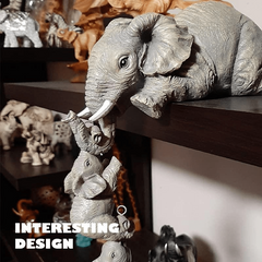Mother Love Elephant Resin Handicraft Baby Elephant Decoration