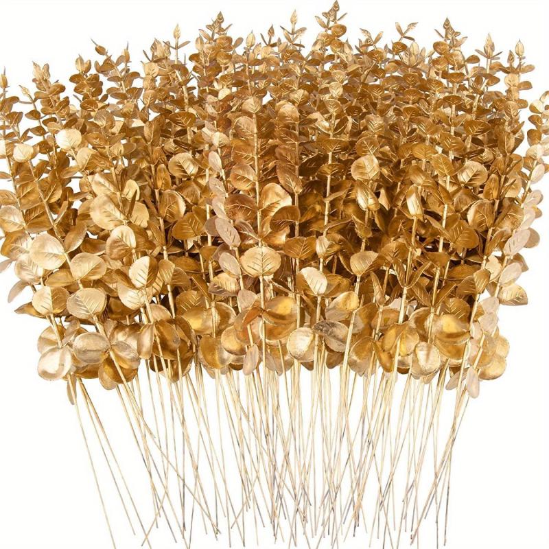 12pcs Artificial Eucalyptus Leaves Stems for Home Decor