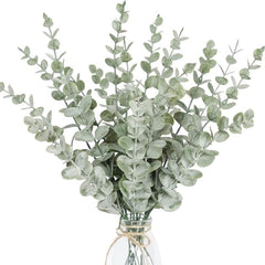 12pcs Artificial Eucalyptus Leaves Stems for Home Decor