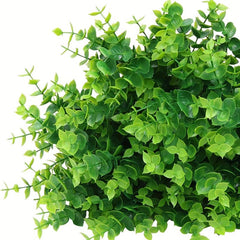 6 Pack Artificial Boxwood Shrub Greenery for Indoor and Outdoor Decor