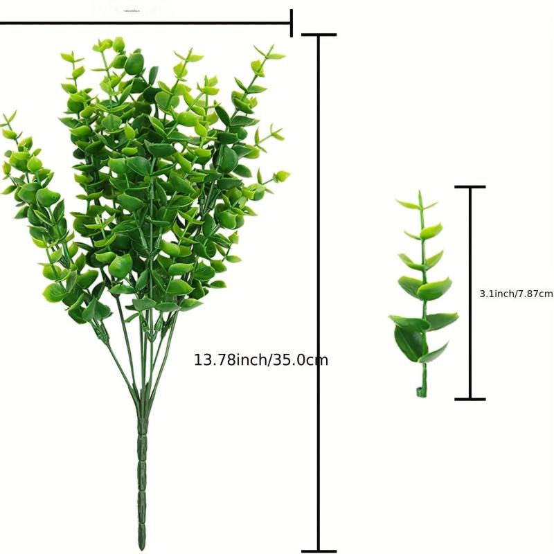 6 Pack Artificial Boxwood Shrub Greenery for Indoor and Outdoor Decor