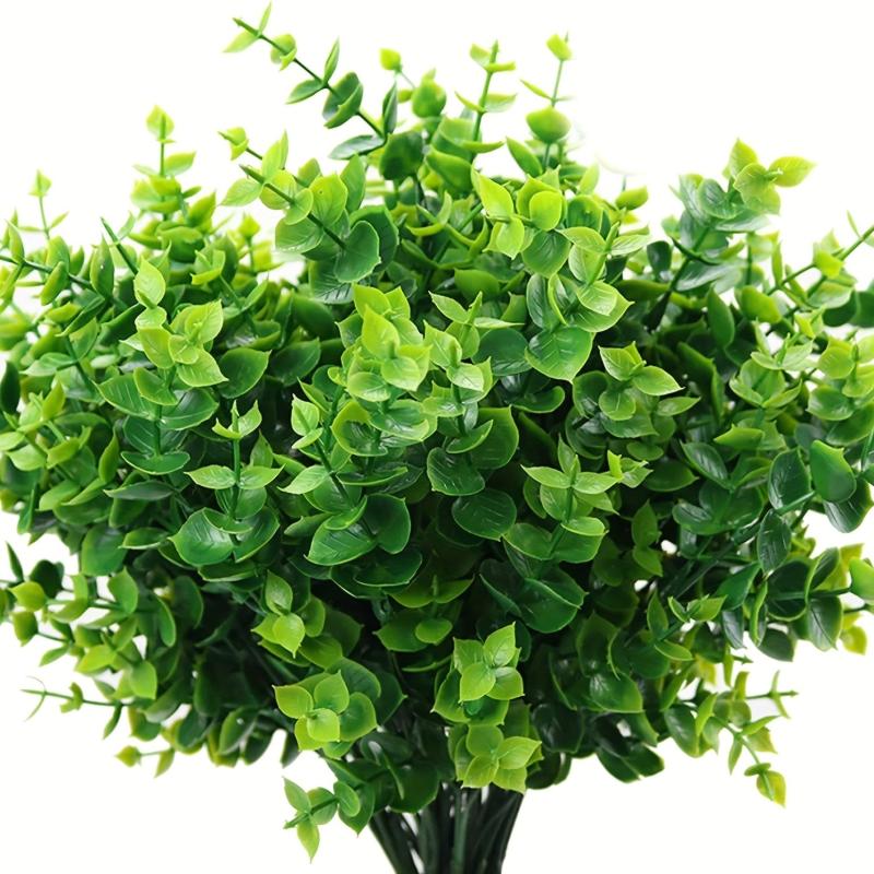 6 Pack Artificial Boxwood Shrub Greenery for Indoor and Outdoor Decor