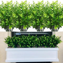 6 Pack Artificial Boxwood Shrub Greenery for Indoor and Outdoor Decor