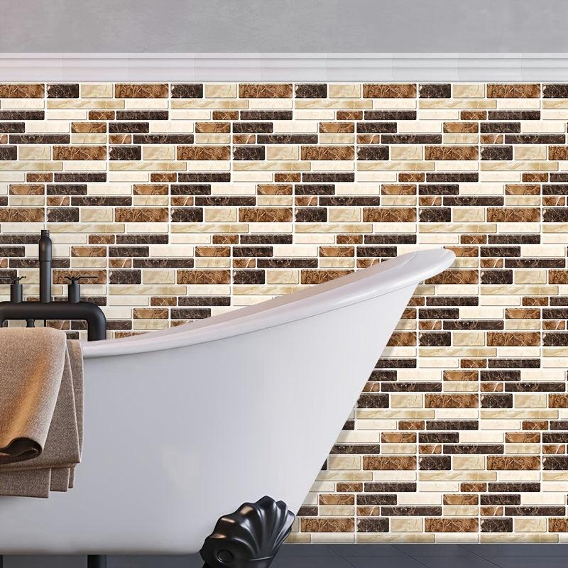 Marble Print Peel Stick Tile Stickers Kitchen Backsplash 3D Wall Decor