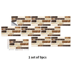 Marble Print Peel Stick Tile Stickers Kitchen Backsplash 3D Wall Decor