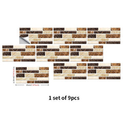 Marble Print Peel Stick Tile Stickers Kitchen Backsplash 3D Wall Decor