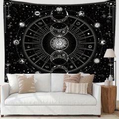 Sun Moon Horoscope Home Decor Tapestry Wall Decor