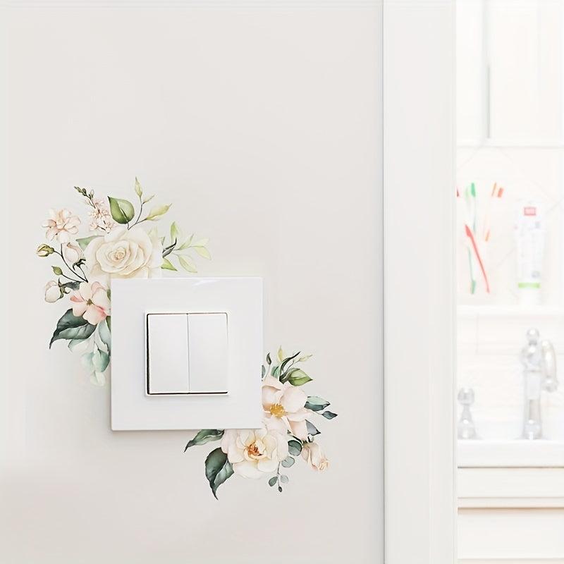 Witch Halloween Floral Switch Outlet Wall Sticker Decal