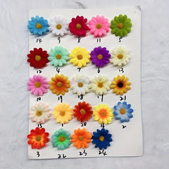 100-200pcs Faux Daisy Flower Heads Fabric Daisies DIY Wedding Scrapbooking