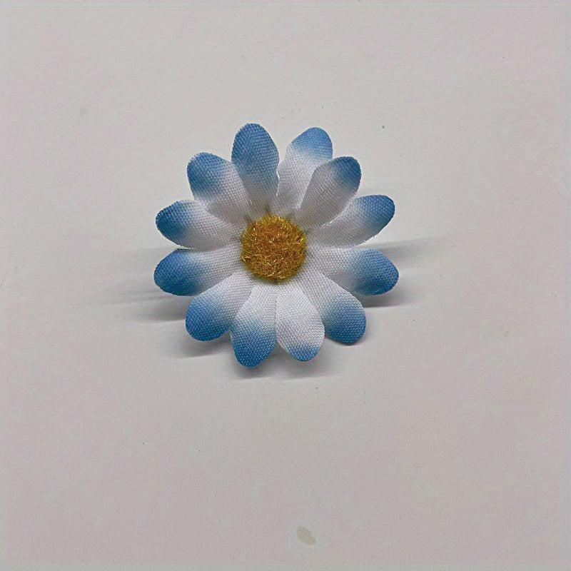 100-200pcs Faux Daisy Flower Heads Fabric Daisies DIY Wedding Scrapbooking