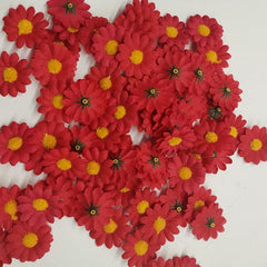 100-200pcs Faux Daisy Flower Heads Fabric Daisies DIY Wedding Scrapbooking