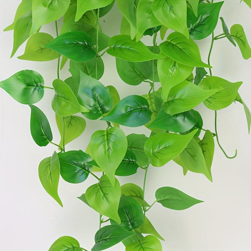 2pcs Hanging Ivy Leaves 3.3ft Artificial Plants Indoor Outdoor Decor