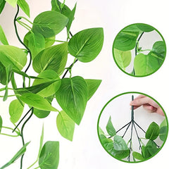 2pcs Hanging Ivy Leaves 3.3ft Artificial Plants Indoor Outdoor Decor
