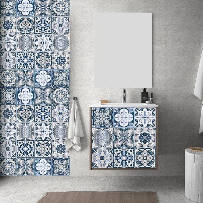 10pcs Vinyl Tile Stickers European Bathroom Backsplash Removable Wall Decals