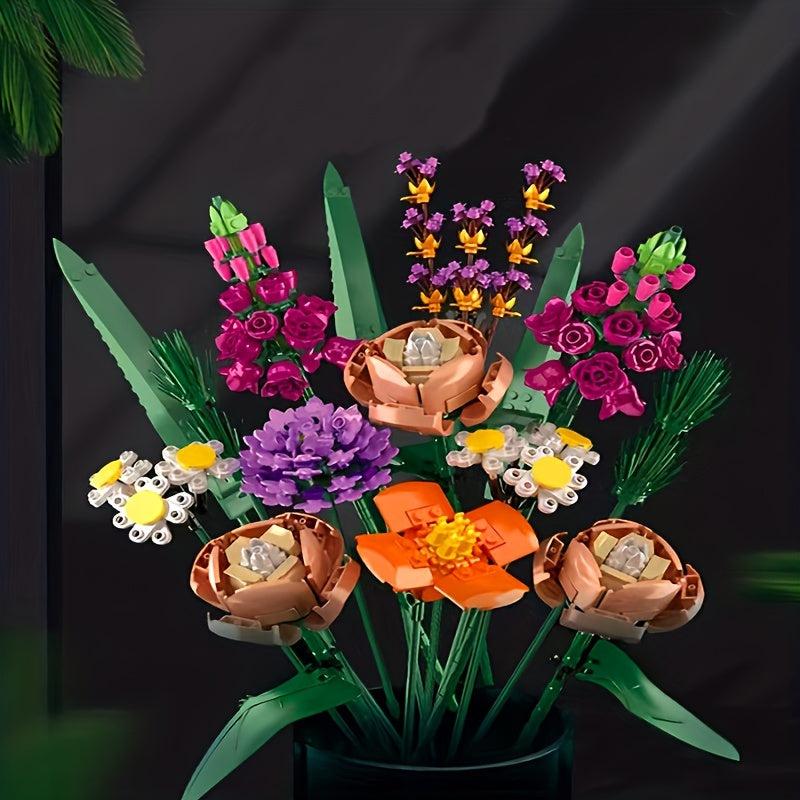 Artificial Flower Bouquet Set with Roses for Home Decor