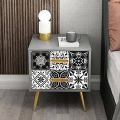 10pcs Waterproof Patterned Wall Tile Stickers - Easy Installation & Removal