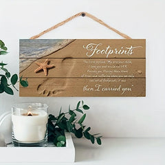 Beach Print Wooden Wall Hanging Plaque Room Decor Home Decor