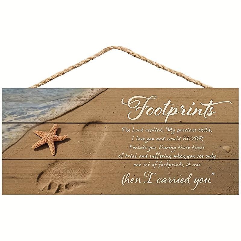 Beach Print Wooden Wall Hanging Plaque Room Decor Home Decor